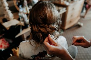 wedding hairstyling